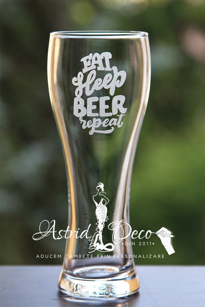 Pahar bere - gravat manual- ESBR