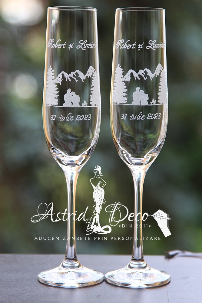 Pahare Bohemia Cristalin- Miri - gravate manual pg23