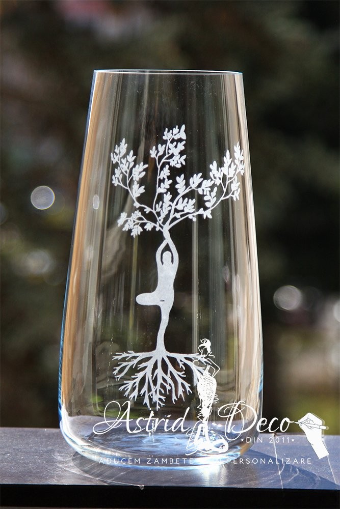 Vaza gravata manual - Woman Tree of life - 30 cm