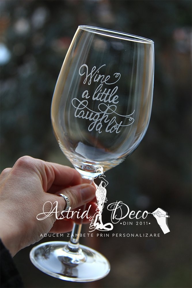 Pahar vin gravat manual - Wine a little