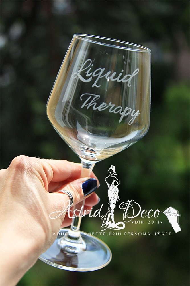 Pahar vin gravat manual - Therapy