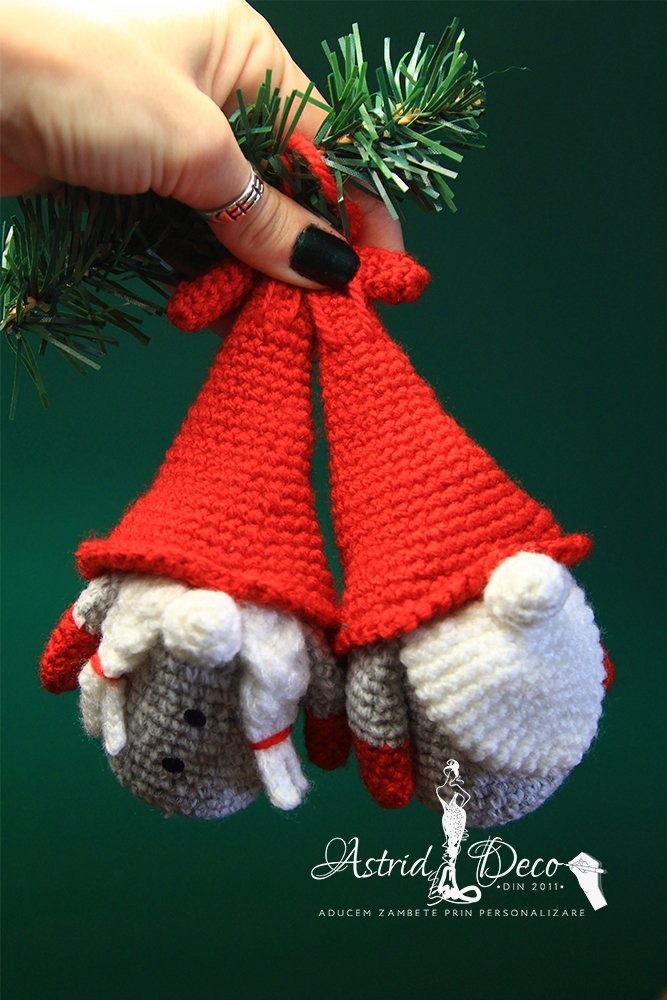 Ornamente Crosetate - Gnomi cuplu 