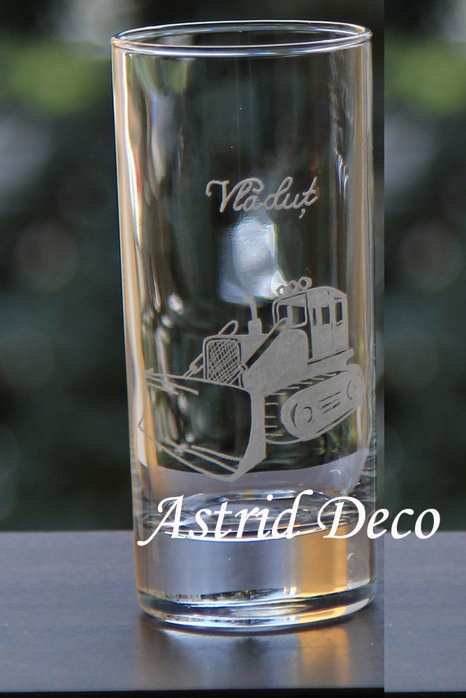 Pahar apa gravat manual- Buldoexcavator