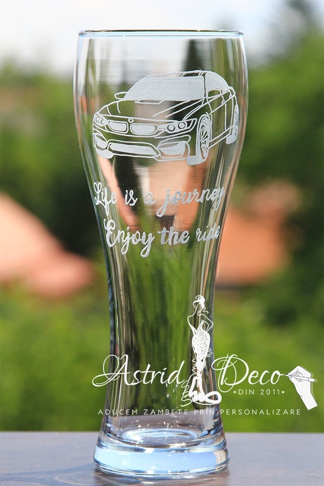 Pahar bere gravat manual - BMW