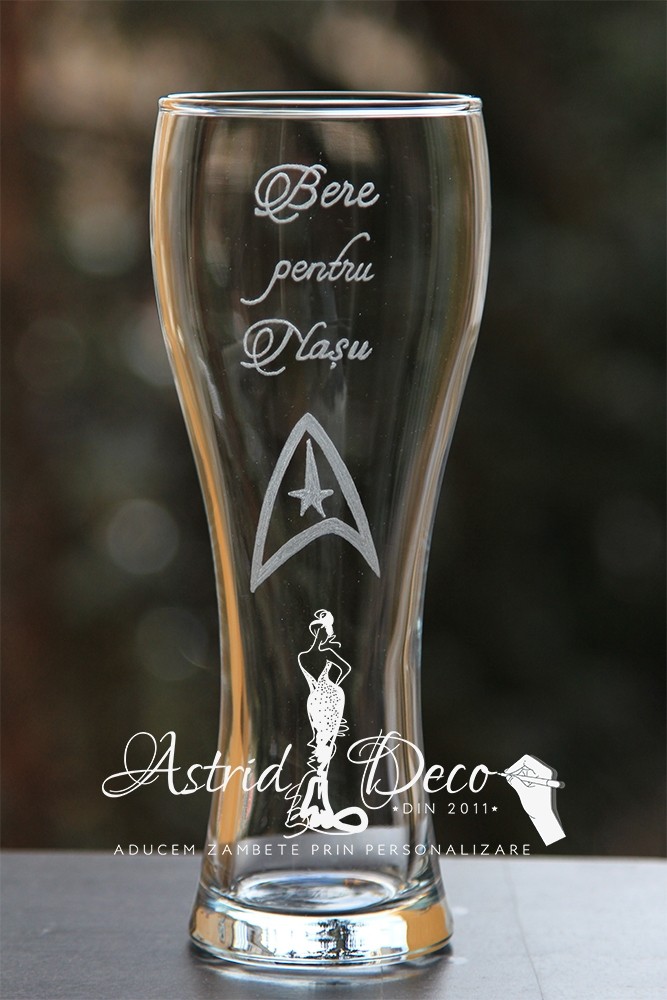 Pahar bere gravat manual - Star Trek