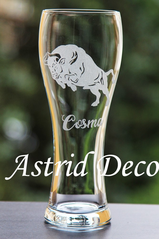 Pahar bere gravat manual - Taur 