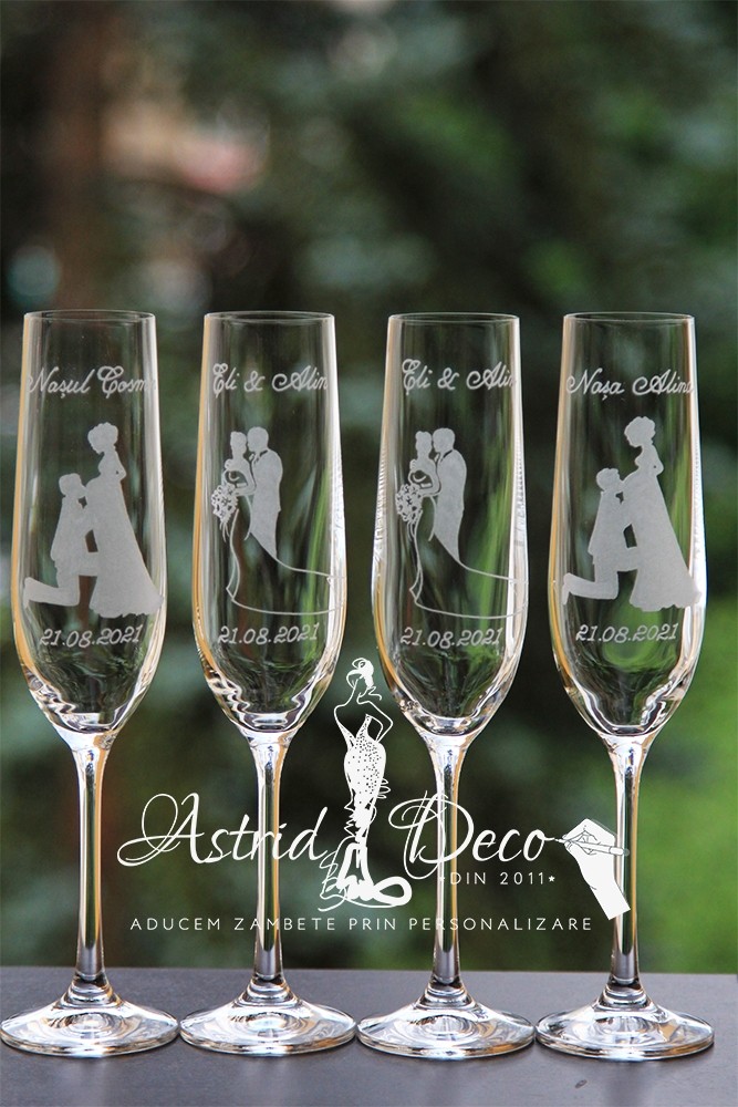 Pahare Bohemia Cristalin - Miri si Nasi- gravate manual pg53