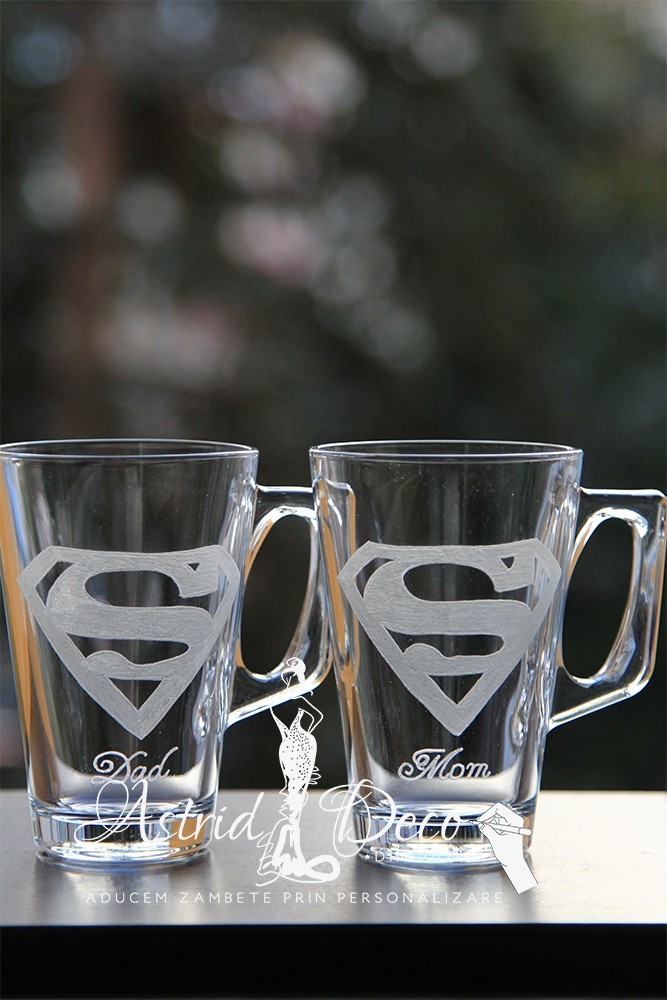 Set 2 cani gravate - Super Mom & Dad 