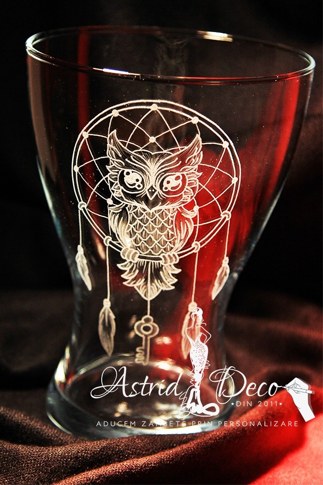 Vaza gravata manual - Owl dreamcatcher