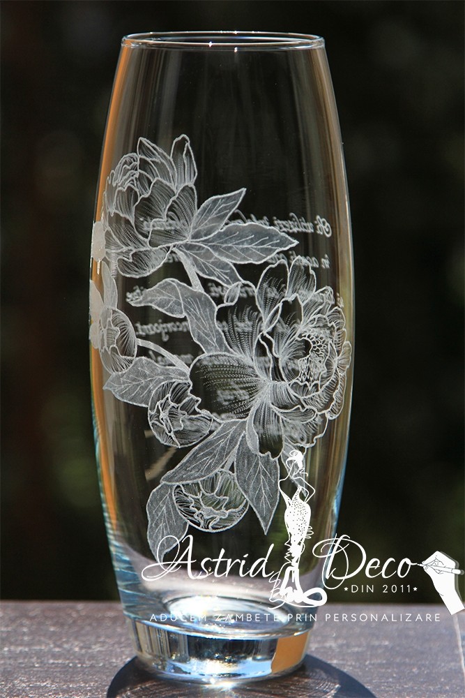 Vaza gravata manual - Bujori