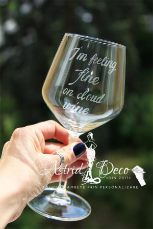 Pahar vin gravat manual - Cloud Wine 