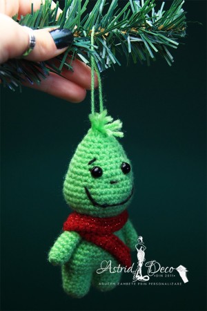 Ornament Crosetat - Grinch 