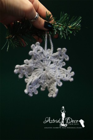 Ornament Crosetat - Fulg de nea 