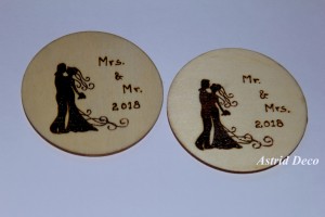 Set 2 coastere - Mr & Mrs 